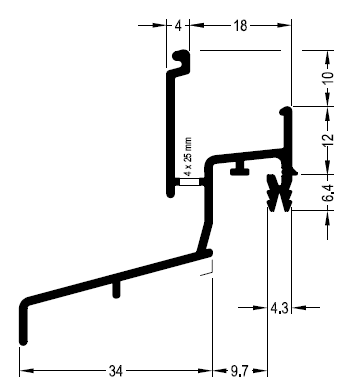 Профиль водоотв., АЛЮСТАРТ (N22/34), бел.. Рис. 2