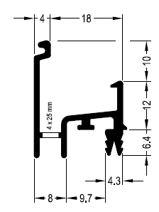 Профиль водоотводный АЛЮСТАРТ, алюминий, неокрашенный. Рис. 2