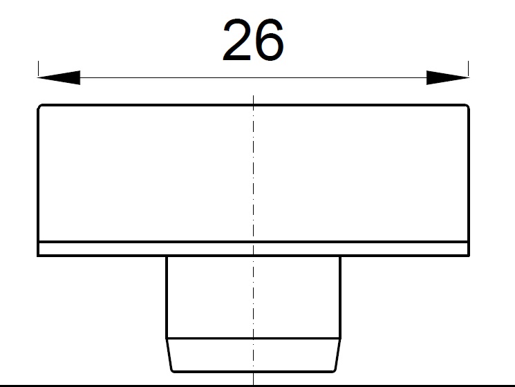 Заглушка дверной створки ALUMARK. Рис. 1