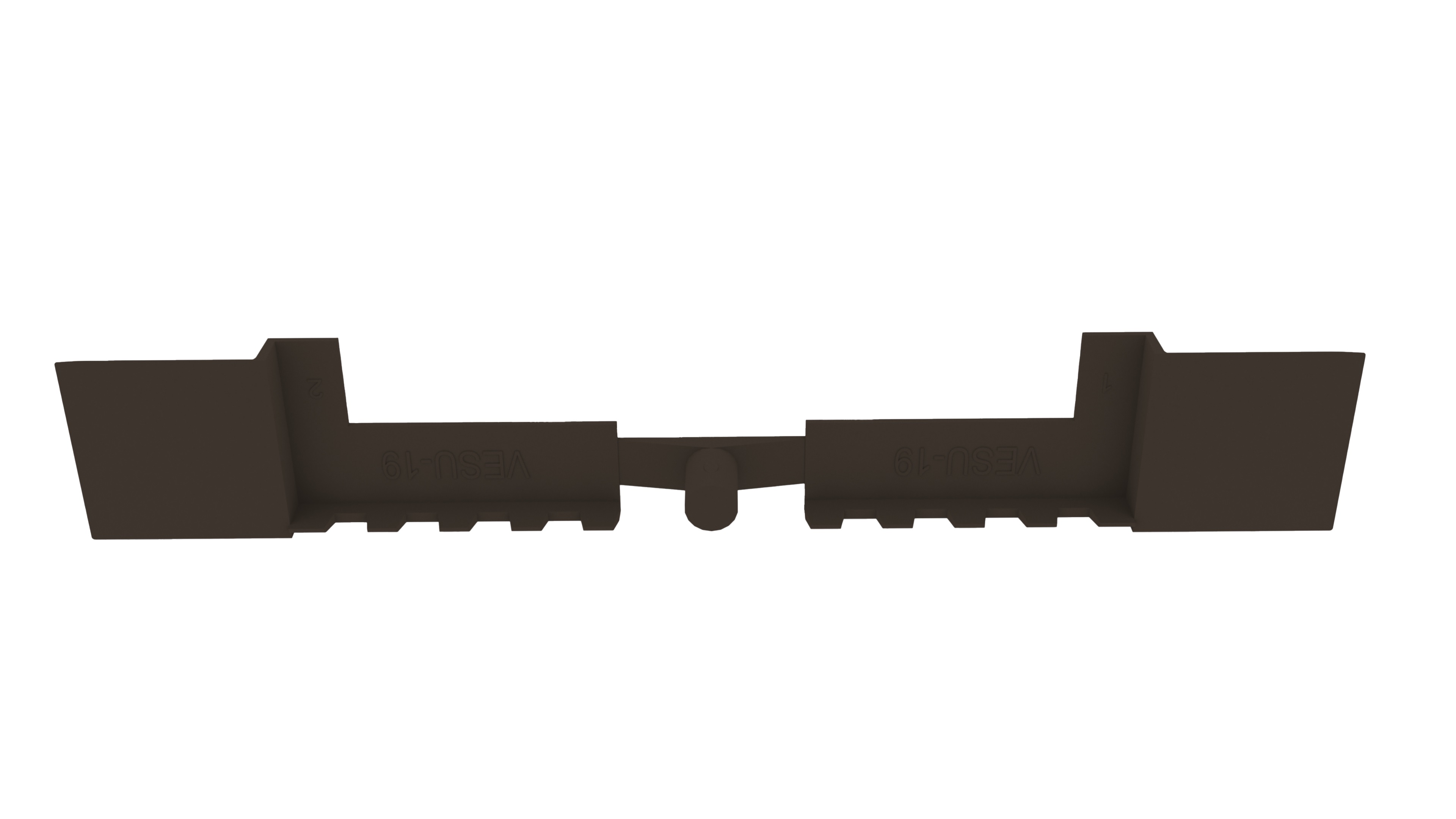 Заглушка концевая на штульповую створку, ширина паза 4-5 мм, пластик, темно-коричневый. Рис. 1 Заглушка концевая на штульповую створку, ширина паза 4-5 мм, пластик, темно-коричневый. Рис. 1