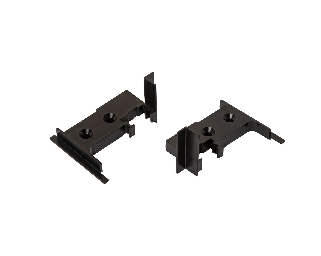 Заглушка штульпа ПВХ, компл, 1 ком.=( 1 нижн. + 1 верхн.), черная