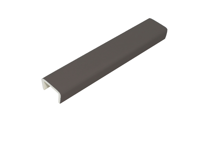 Заглушка торцевая цоколя ПВХ пластик Антрацит СофтТач L=100 мм FIRMAX. Рис. 1