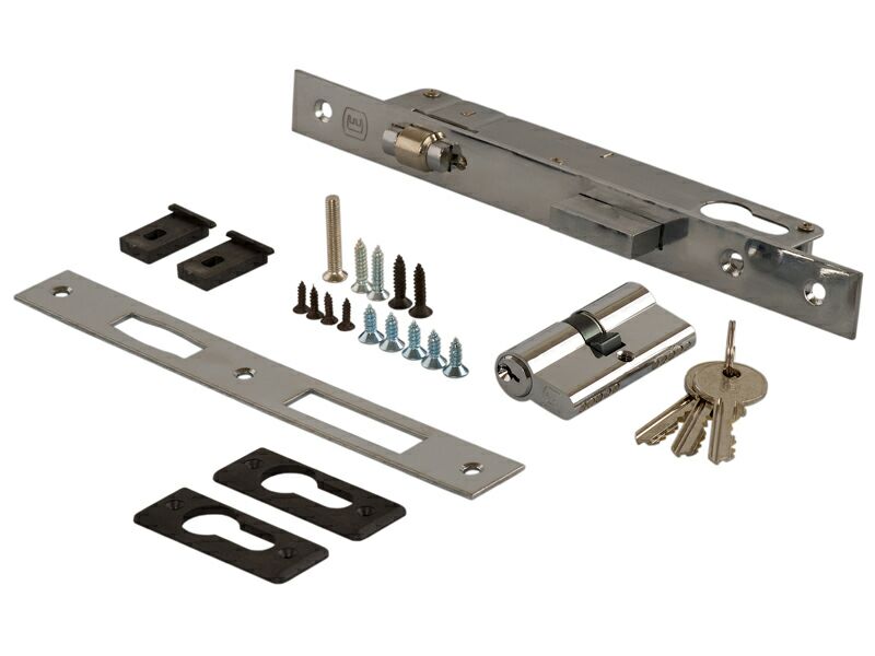 Замок ELEMENTIS с роликом для алюминиевых дверей, ПЦ30*30 с накладкой, 1155/F23/20. Рис. 1 Замок ELEMENTIS с роликом для алюминиевых дверей, ПЦ30*30 с накладкой, 1155/F23/20. Рис. 1