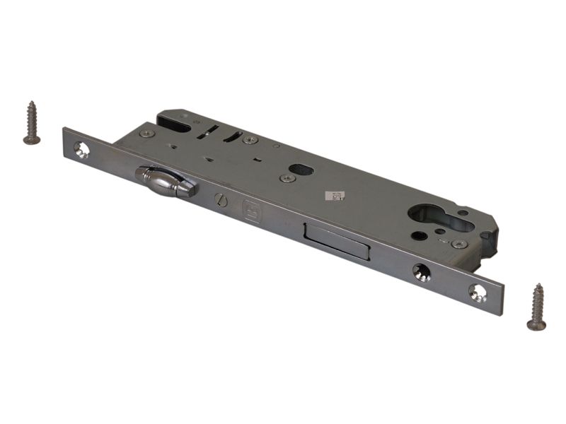 Замок однозапорный с ригелем и роликовой защёлкой Elementis 9225-R/PZ/F16/25/92/8