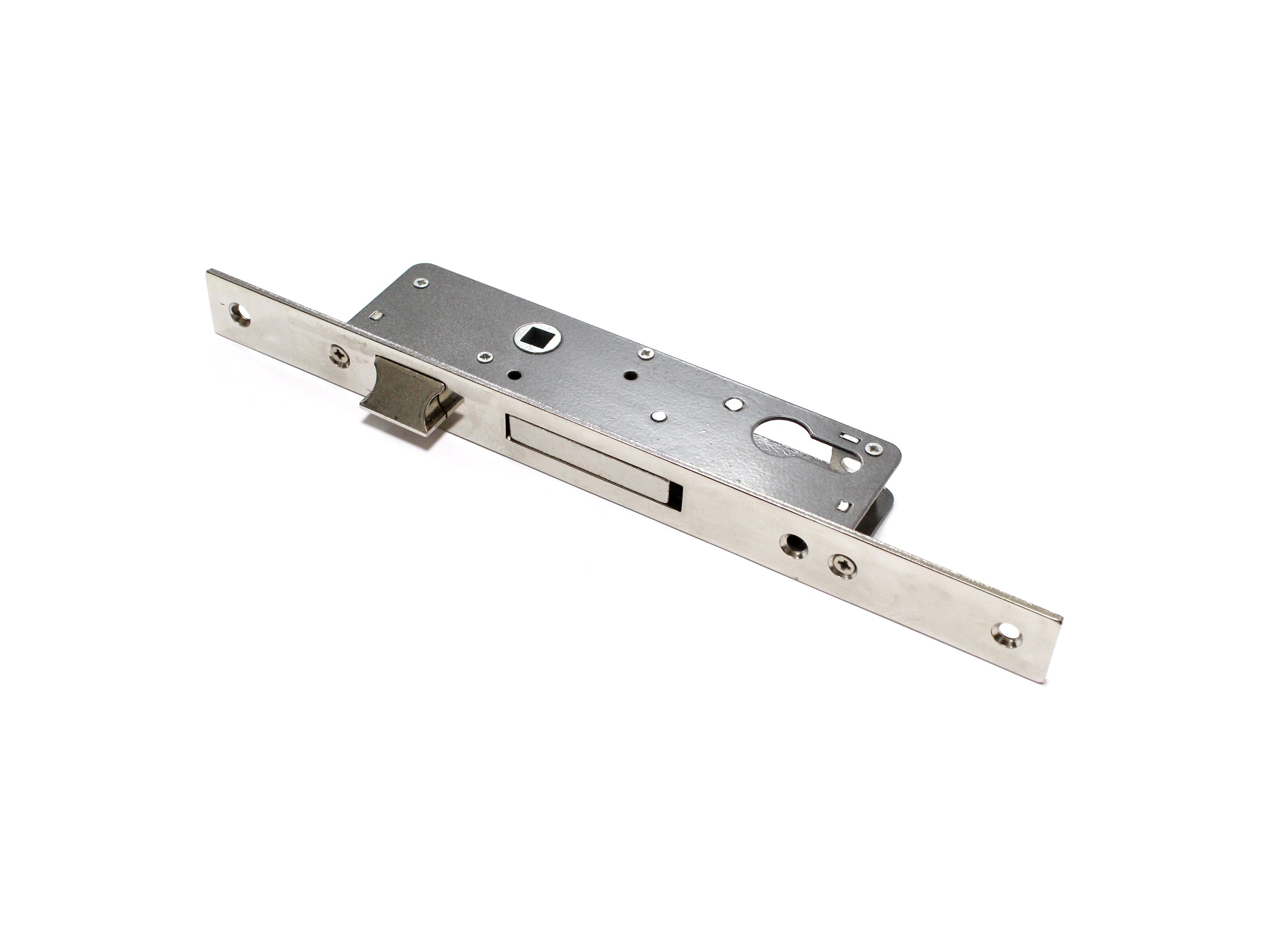 Замок фалевый c выпад. ригелем ICSA 24-85/30/8 с отв планкой. Рис. 1