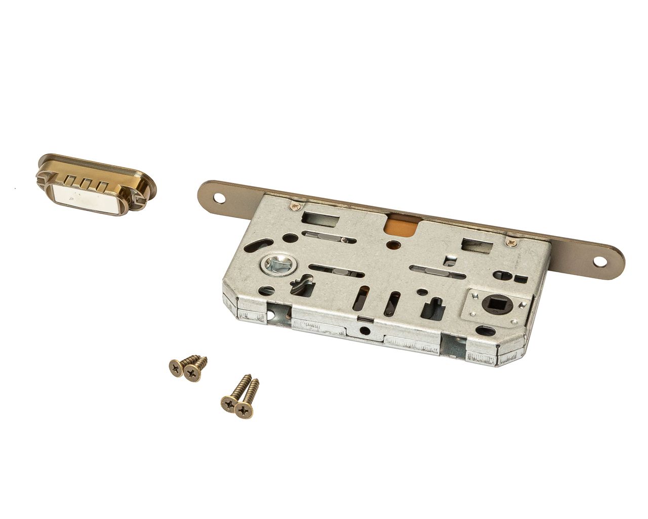 Замок магнитный ELEMENTIS с ответной планкой, 50x96x18, для сантехнических узлов , универсальный,  бронза матовая. Рис. 2