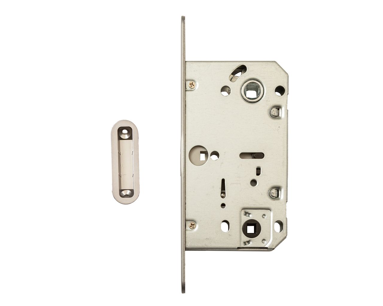 Замок магнитный ELEMENTIS с ответной планкой, 50x96x18, для сантехнических узлов , универсальный, хром матовый. Рис. 3