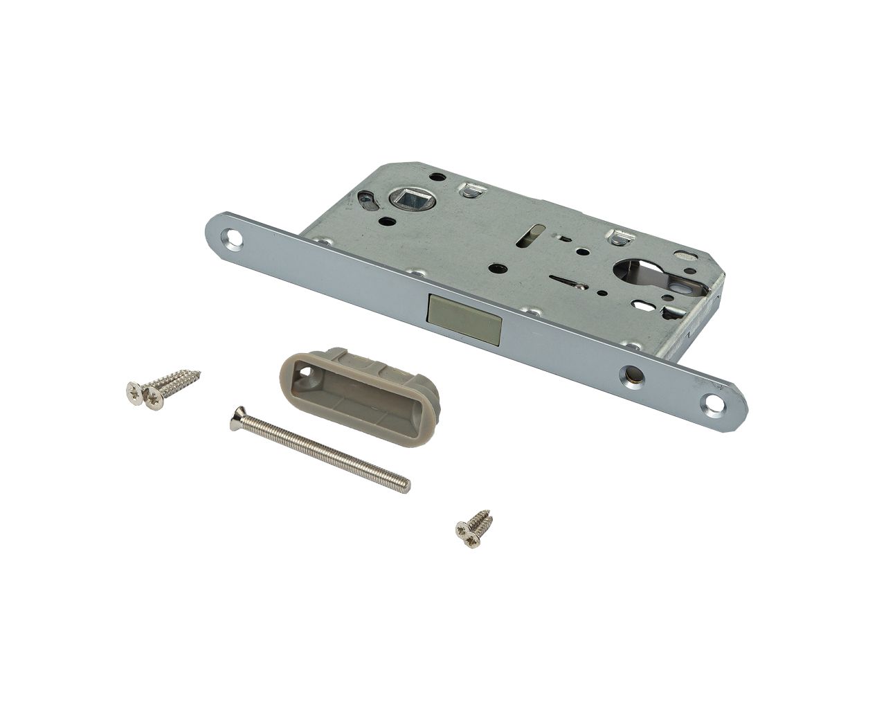 Замок магнитный MAXBAR с ответной планкой, 50x85x18, PZ, универсальный, хром матовый. Рис. 1 Замок магнитный MAXBAR с ответной планкой, 50x85x18, PZ, универсальный, хром матовый. Рис. 1