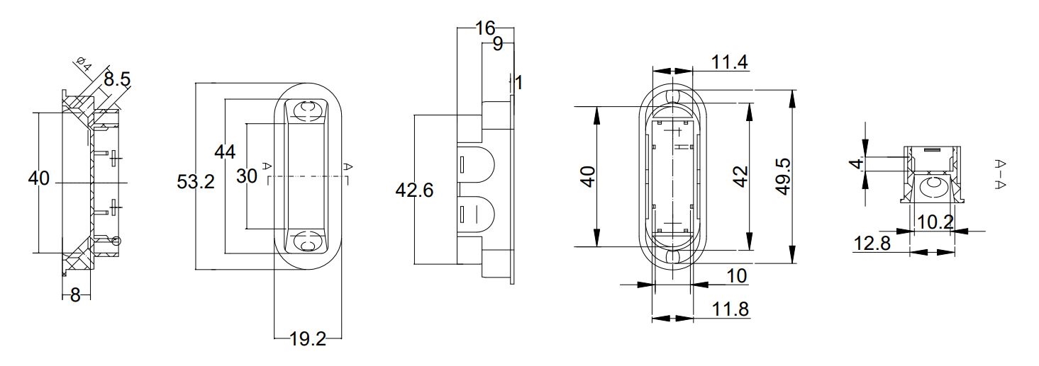 Замок магнитный MAXBAR с ответной планкой, 50x96x18, для сантехнических узлов , универсальный, бронза античная. Рис. 3 Замок магнитный MAXBAR с ответной планкой, 50x96x18, для сантехнических узлов , универсальный, бронза античная. Рис. 3