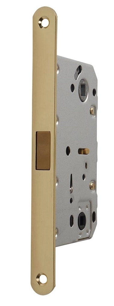 Замок магнитный MAXBAR с ответной планкой, 50x96x18, для сантехнических узлов , универсальный,  латунь матовая