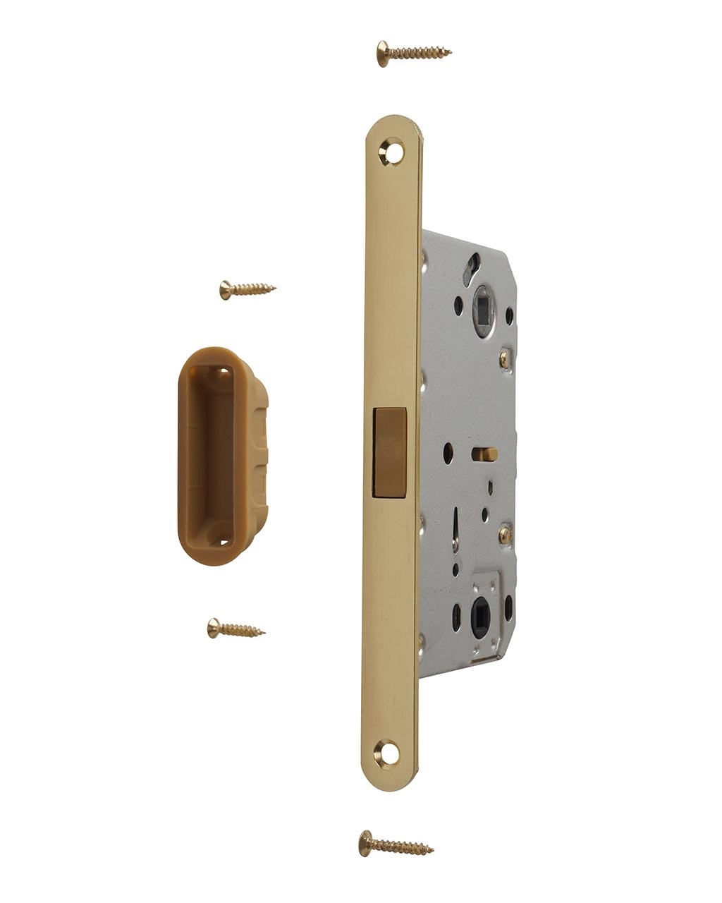 Замок магнитный MAXBAR с ответной планкой, 50x96x18, для сантехнических узлов , универсальный,  латунь матовая. Рис. 2