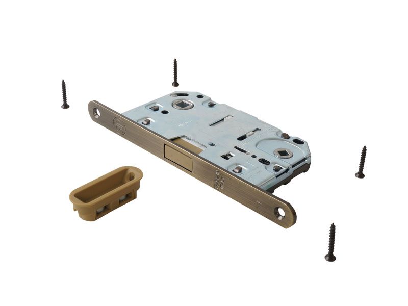 Замок магнитный WC 50x8x96x6 штульп овал 18 мм, бронза с ответной планкой W7 и винтами. Рис. 3 Замок магнитный WC 50x8x96x6 штульп овал 18 мм, бронза с ответной планкой W7 и винтами. Рис. 3