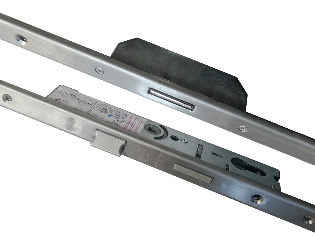 Замок многозапорный, привод от ручки, фалевая защёлка, D=30, U7, м/о 85, L=2200 мм, 3149.30.10/P. Рис. 1