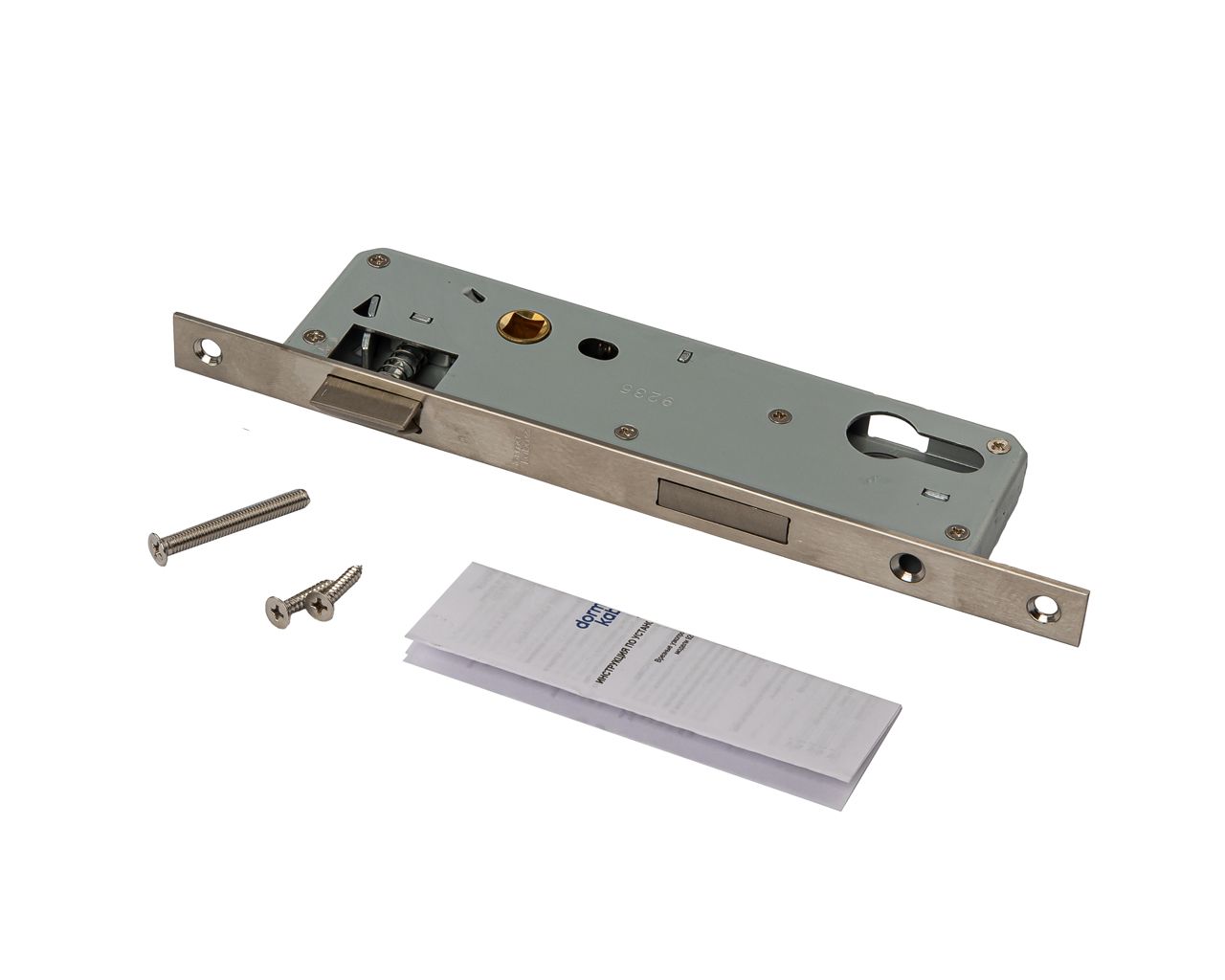 Замок однозапорный с ригелем и фалевой защёлкой Dorma 920a с фал.защелкой 92/35/8 F=16. Рис. 1