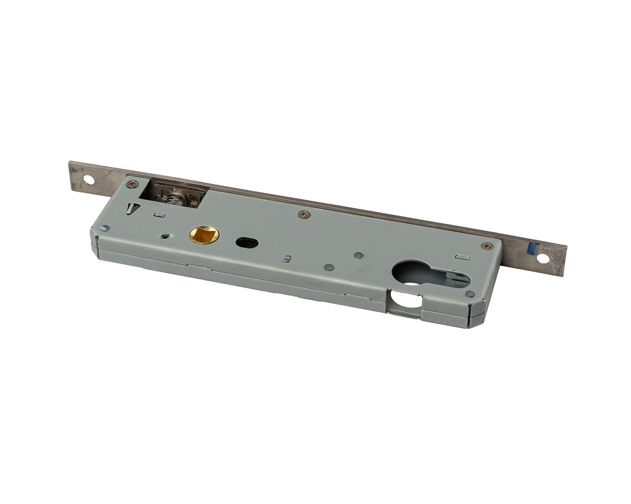 Замок однозапорный с ригелем и фалевой защёлкой F16/35/92/8, управление защёлкой от ручки. Рис. 3