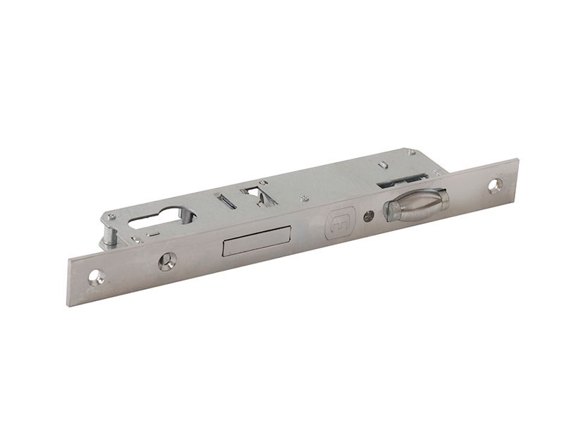 Комплект: замок ELEMENTIS однозапорный ригель с роликовой защелкой, ответная планка, 2 накладки на профильный цилиндр, 4 подкладки, саморезы, 1155/F23/25. Рис. 3