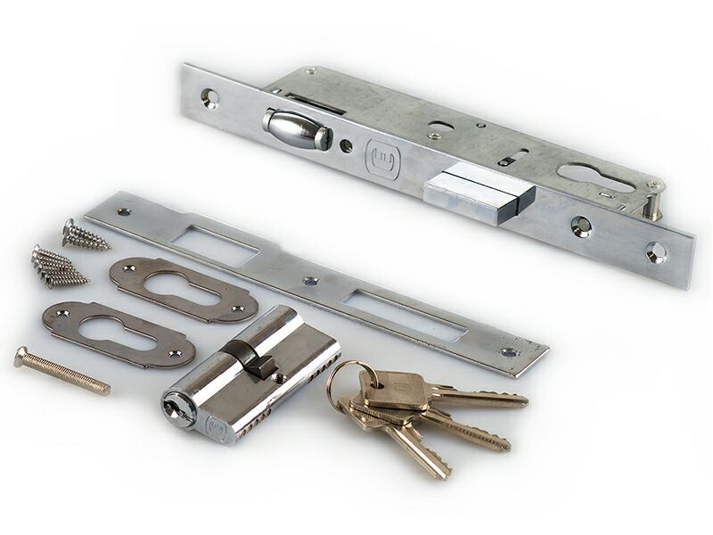 Замок ELEMENTIS ригель с роликом c ответной планкой, 2 накладки с ПЦ 35х35, 3 ключа, 1155/F23/30/85/8. Рис. 2