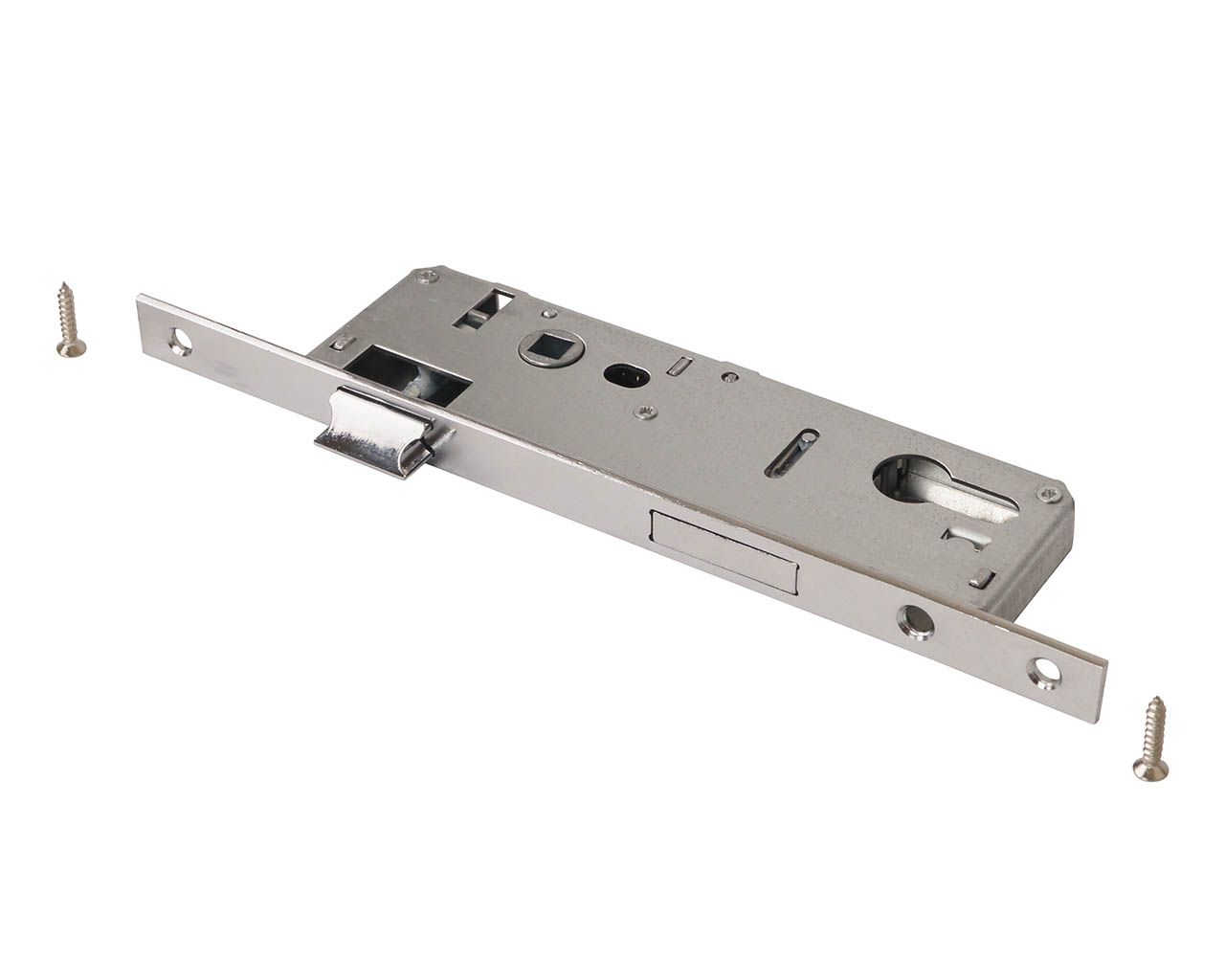 Замок однозапорный с ригелем и фалевой защёлкой Elementis 1392/PZ/F16/35/92/8. Рис. 1