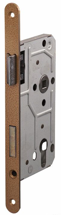 3104774 Замок с ригелем и фалевой защелкой, дорнмасс 55 мм, межосевое расстояние 72 мм, ширина штульпа 18 мм, под профильный цилиндр, правый, бронза. Рис. 2
