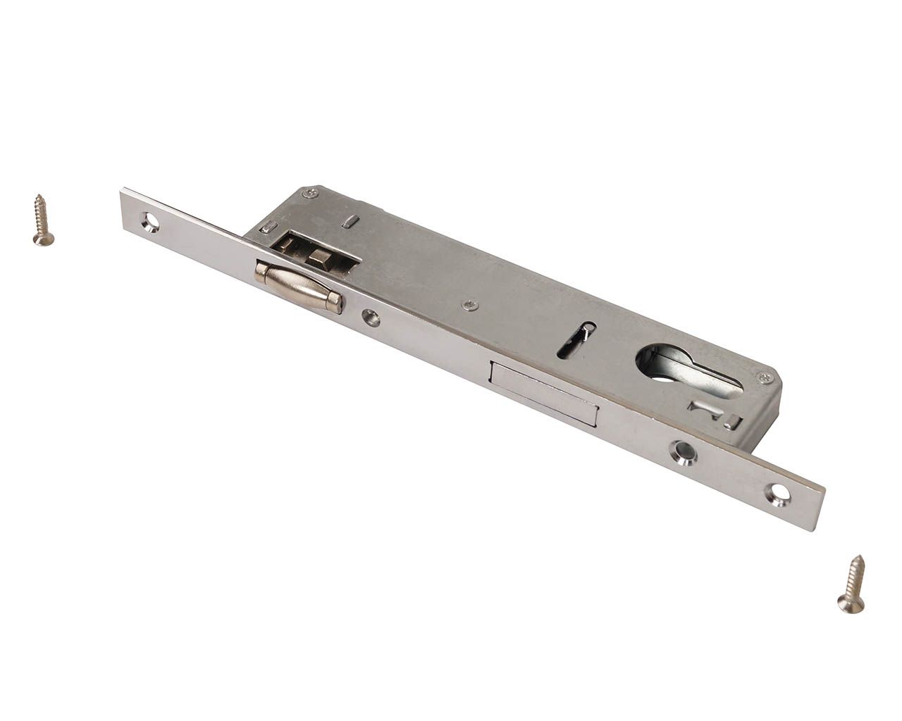 Замок однозапорный с ригелем и роликовой защёлкой 1592-R/PZ/F16/25/92/8. Рис. 1