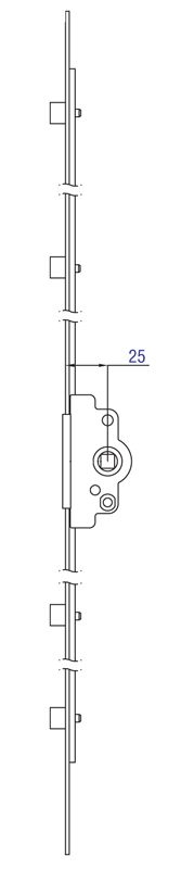Запор осн.поворотный сред. D25 1600-1800 (4 цапфы). Рис. 1