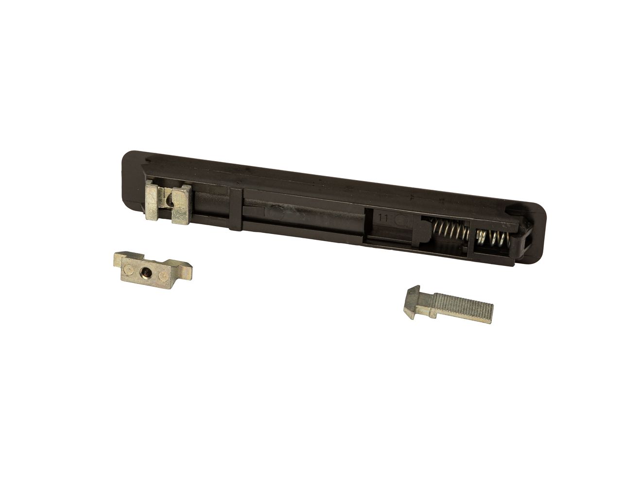 Защелка PROVEDAL со скрытым монтажом 3 части черная с черным ползунком (Ответная планка 10 мм). Рис. 2