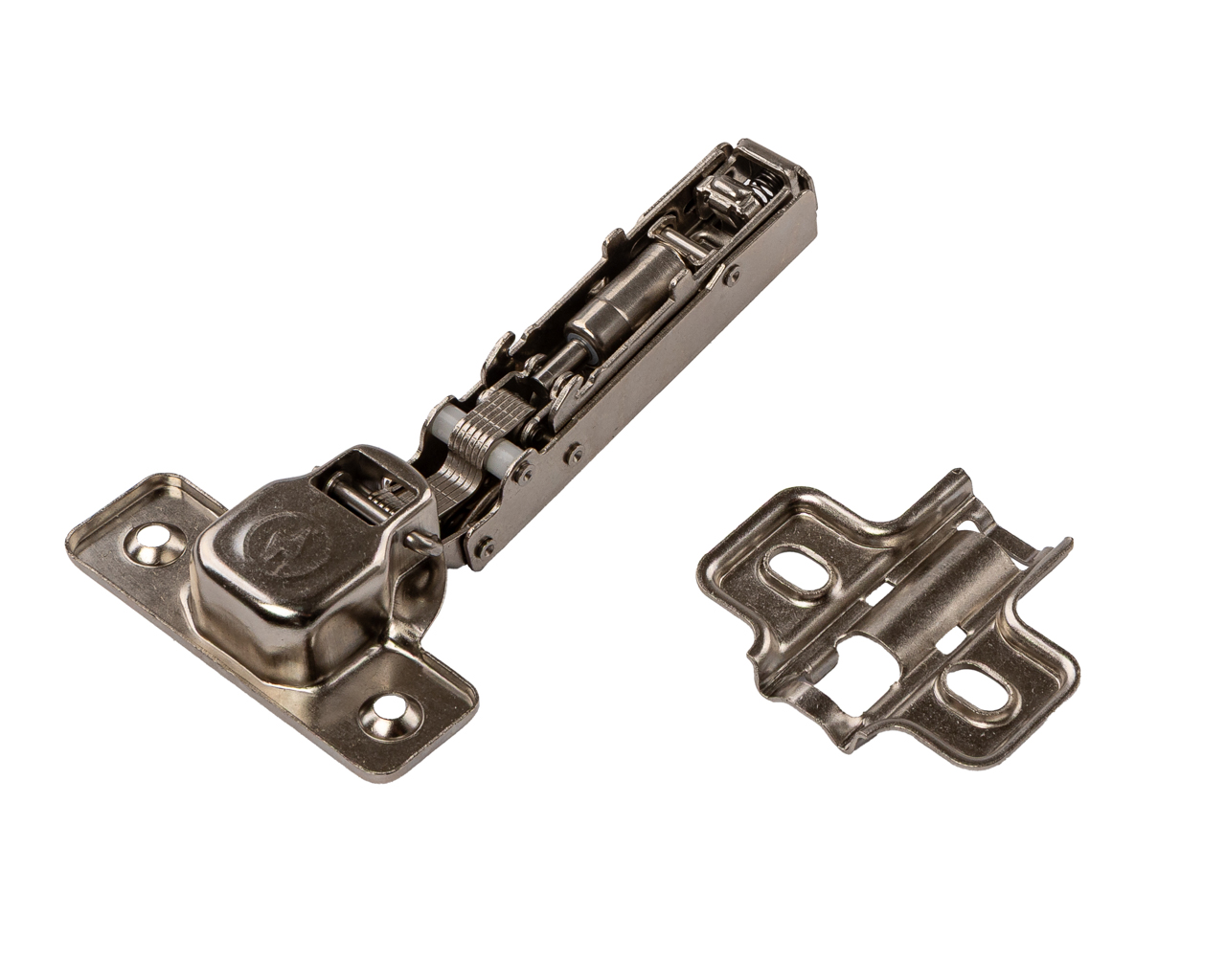 Петля накладная Clip-On с доводчиком, 84 гр, с монтажной планкой H=2 мм в сборе, под саморез, 45 мм, 35 мм чашка. Рис. 2