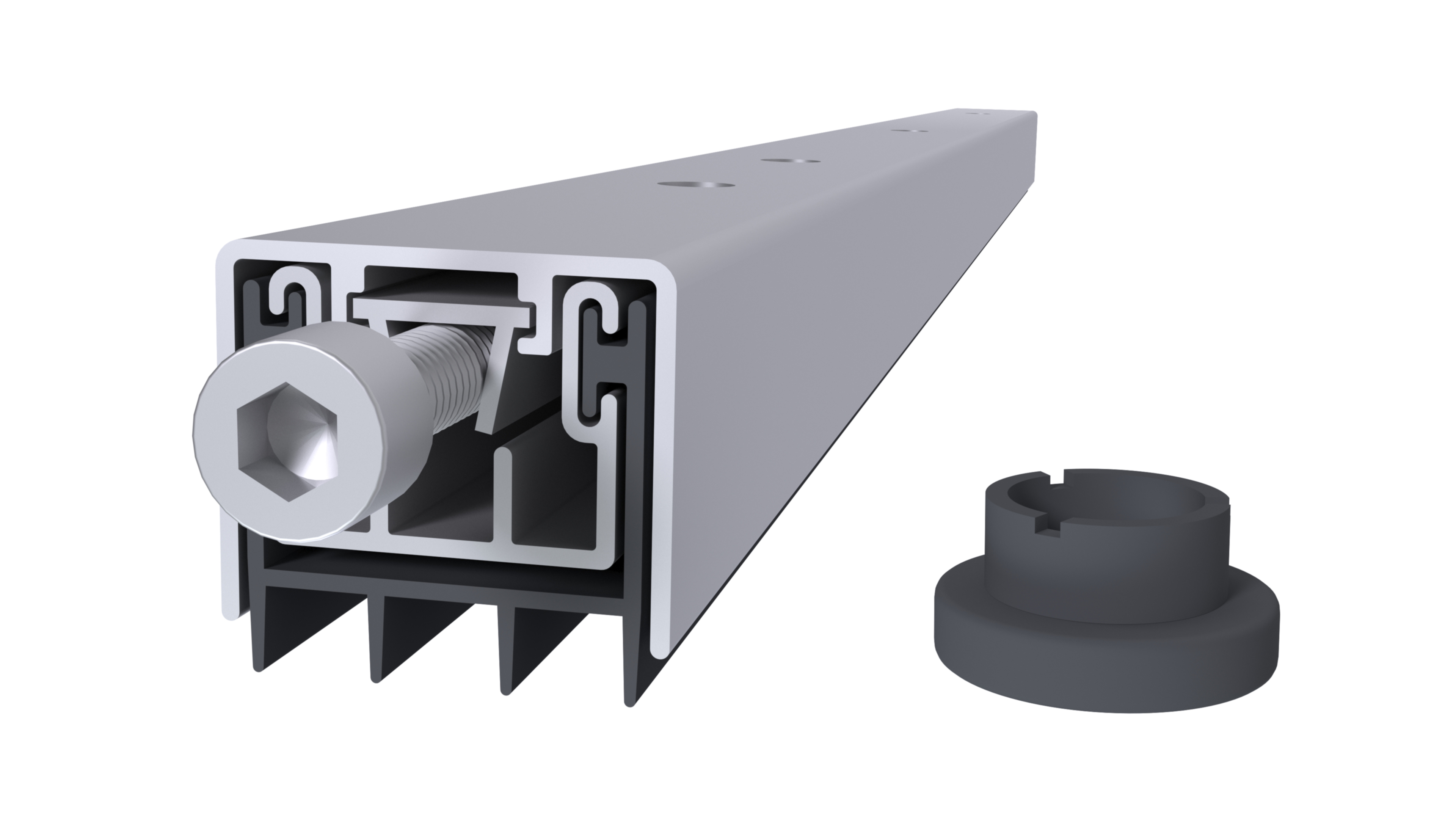 Автоматический дверной умный порог, длина 820 мм, в паз 24x20 мм. Рис. 2