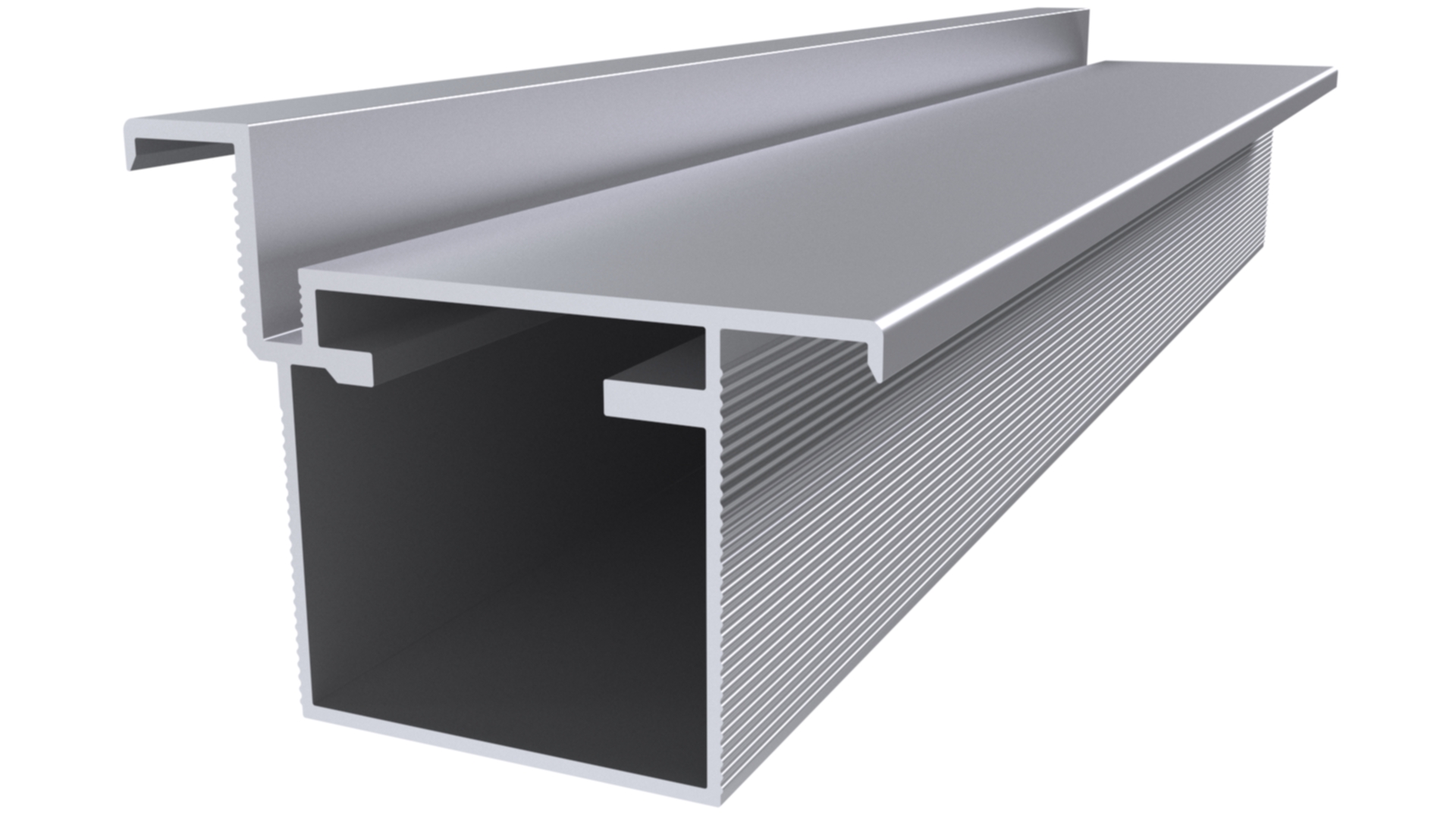 Профиль дверной коробка 59*45, алюминий, L=6100мм, анодированный, серебро. Рис. 1