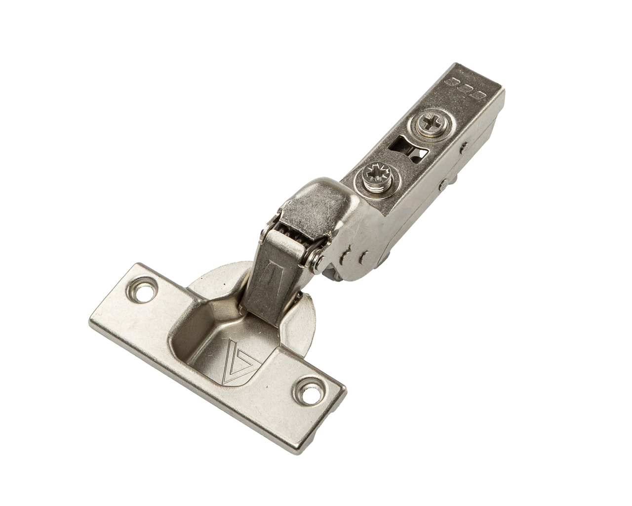 Петля для Вкладных дверей Alphalux Clip-On, without damper, угол открывания 100°, 45 мм, чашка 35 мм, никель. Рис. 1