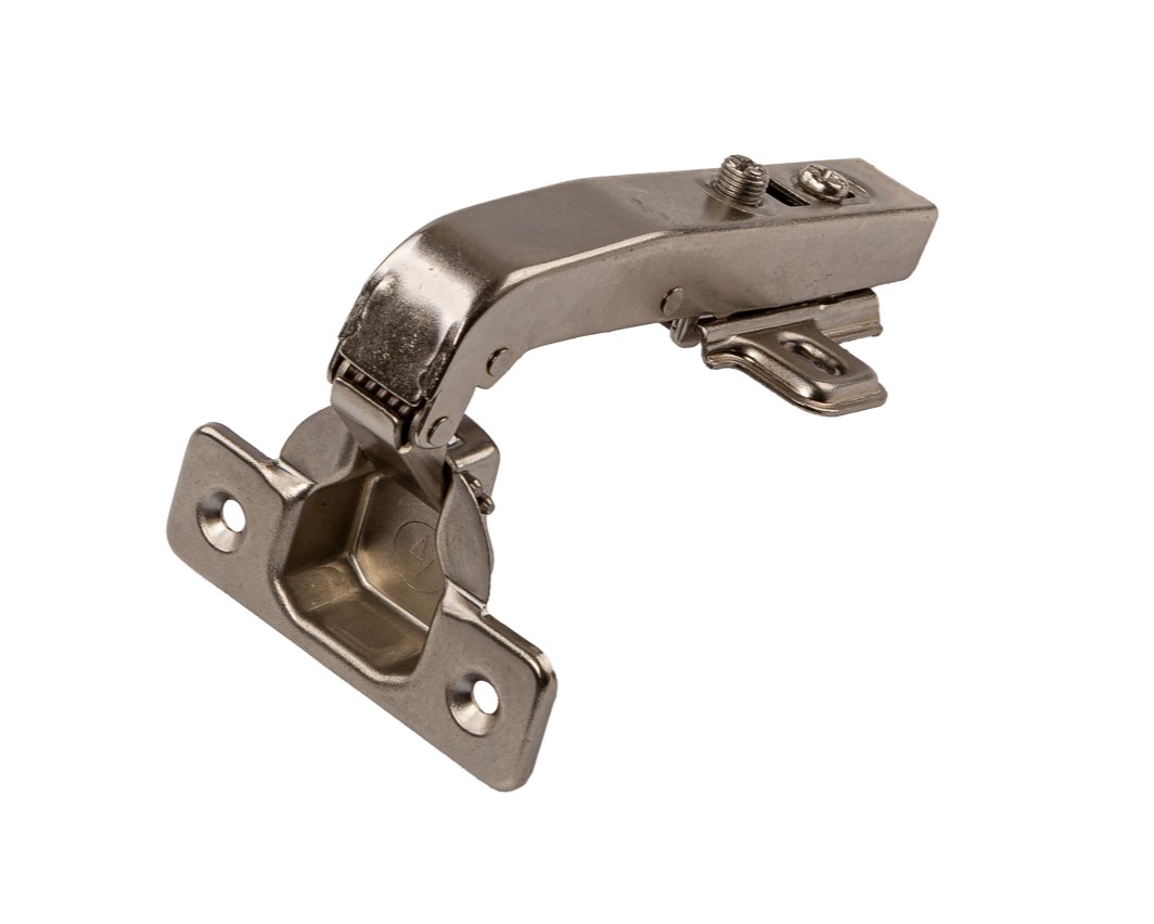 Петля угловая +90 Clip-On с доводчиком, 87 гр, с монтажной планкой H=2 мм в сборе, под саморез, 45 мм, 35 мм чашка. Рис. 1