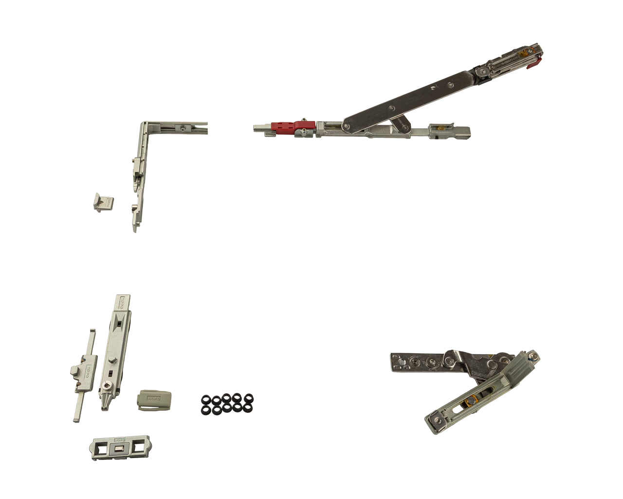 Комплект поворотно-откидной (скрытые петли + запорные элементы), 90°, 475-1000 мм, V.01, правый, 100 кг. Рис. 3