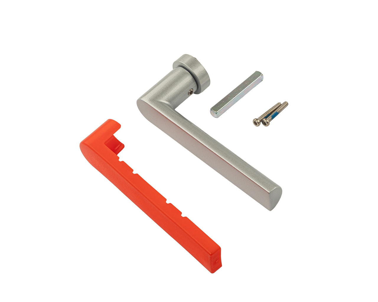 Ручка оконная с кольцом FZ19, штифт 7x20-32 мм, 2 винта, серебр.