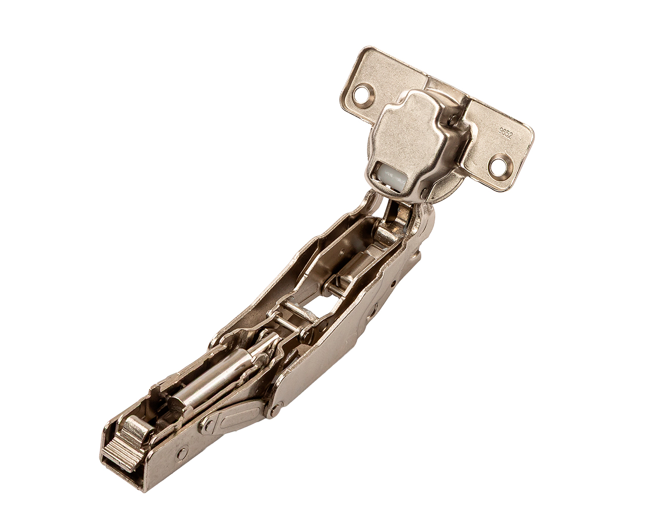 Петля для накладных дверей Alphalux Clip-On, Soft-Close, угол открывания 155°, 52 мм, чашка 35 мм, никель. Рис. 2