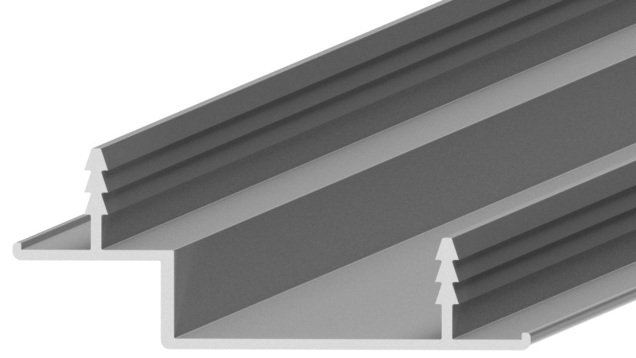 Профиль кромка дверного полотна, алюминий, L=6100 мм, серебро