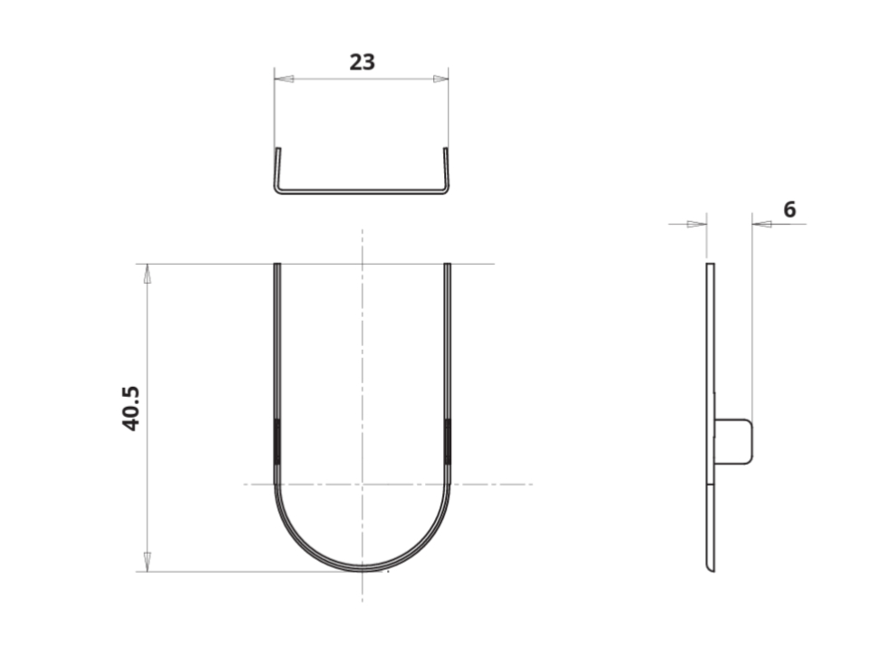 Накладка декоративная для скрытых петель, 120x23 мм, алюминий, черный. Рис. 2