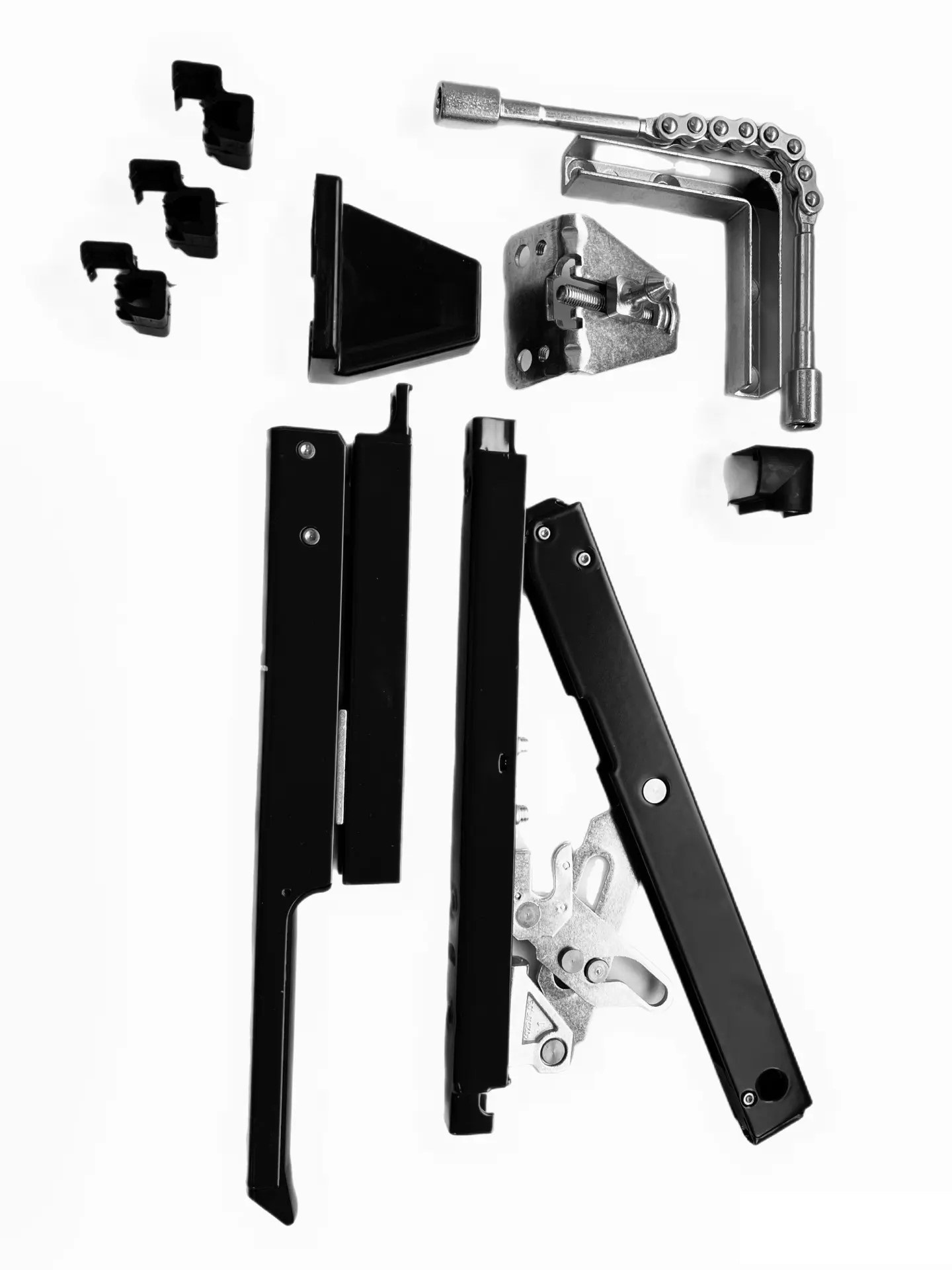 Комплект фрамужный VENTUS, черный RAL9005. Рис. 1 Комплект фрамужный VENTUS, черный RAL9005. Рис. 1