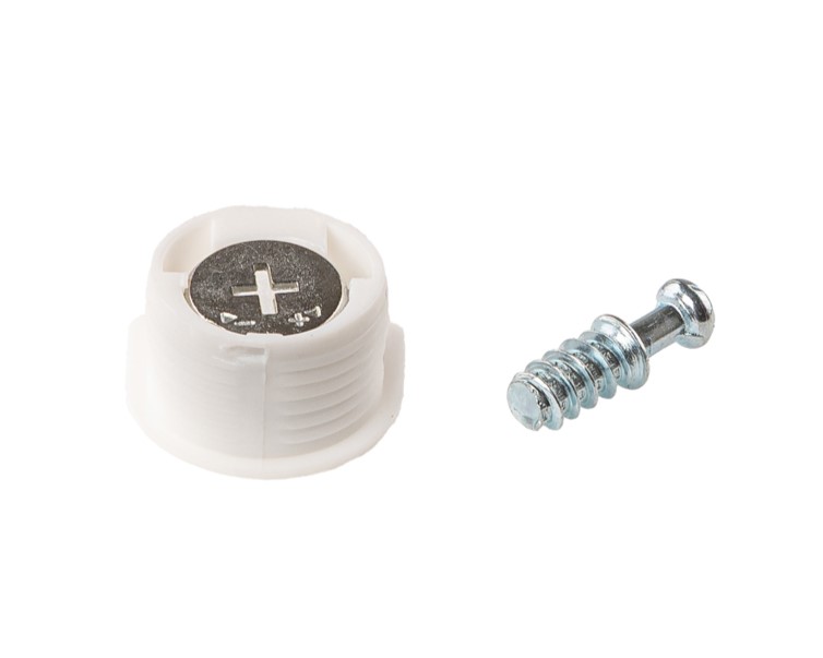 Стяжка-полкодерж. д/плиты 16 мм, +дюбель L=11 мм FIRMAX, белая. Рис. 3