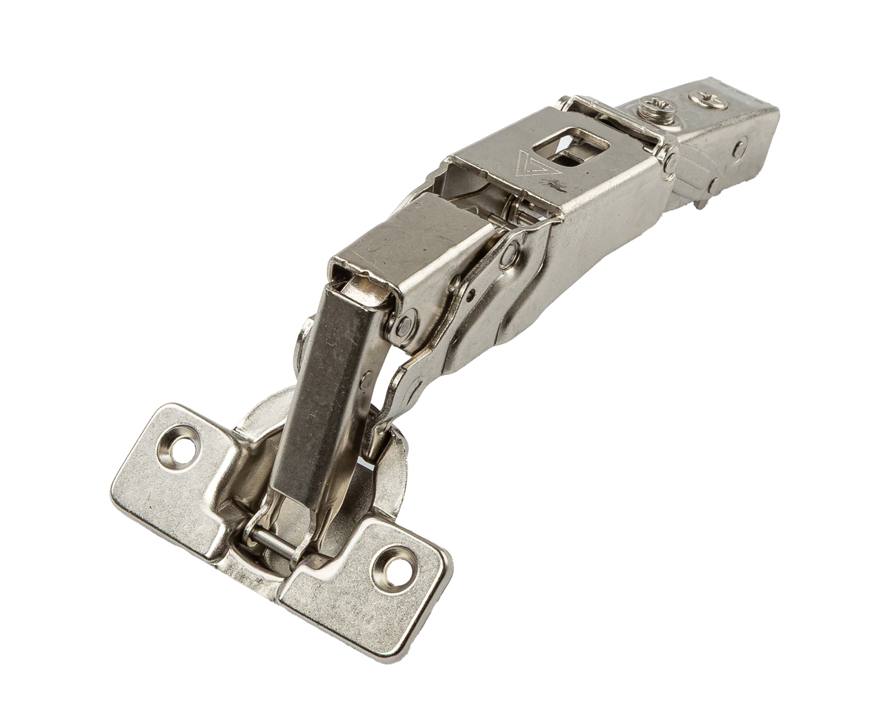 Петля для накладных дверей Alphalux Titan Clip-On, Soft-Close, угол открывания 155°, 48мм, чашка 35 мм, титан. Рис. 1