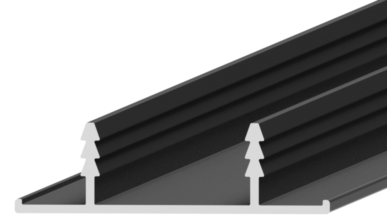 Профиль кромка дверного полотна, алюминий, L=6100 мм, черный. Рис. 1