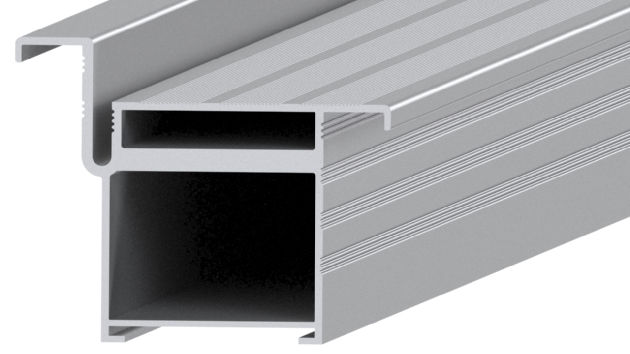 Профиль дверной коробки КС75, алюминий, L=5100 мм, анодированный серебрянный. Рис. 1