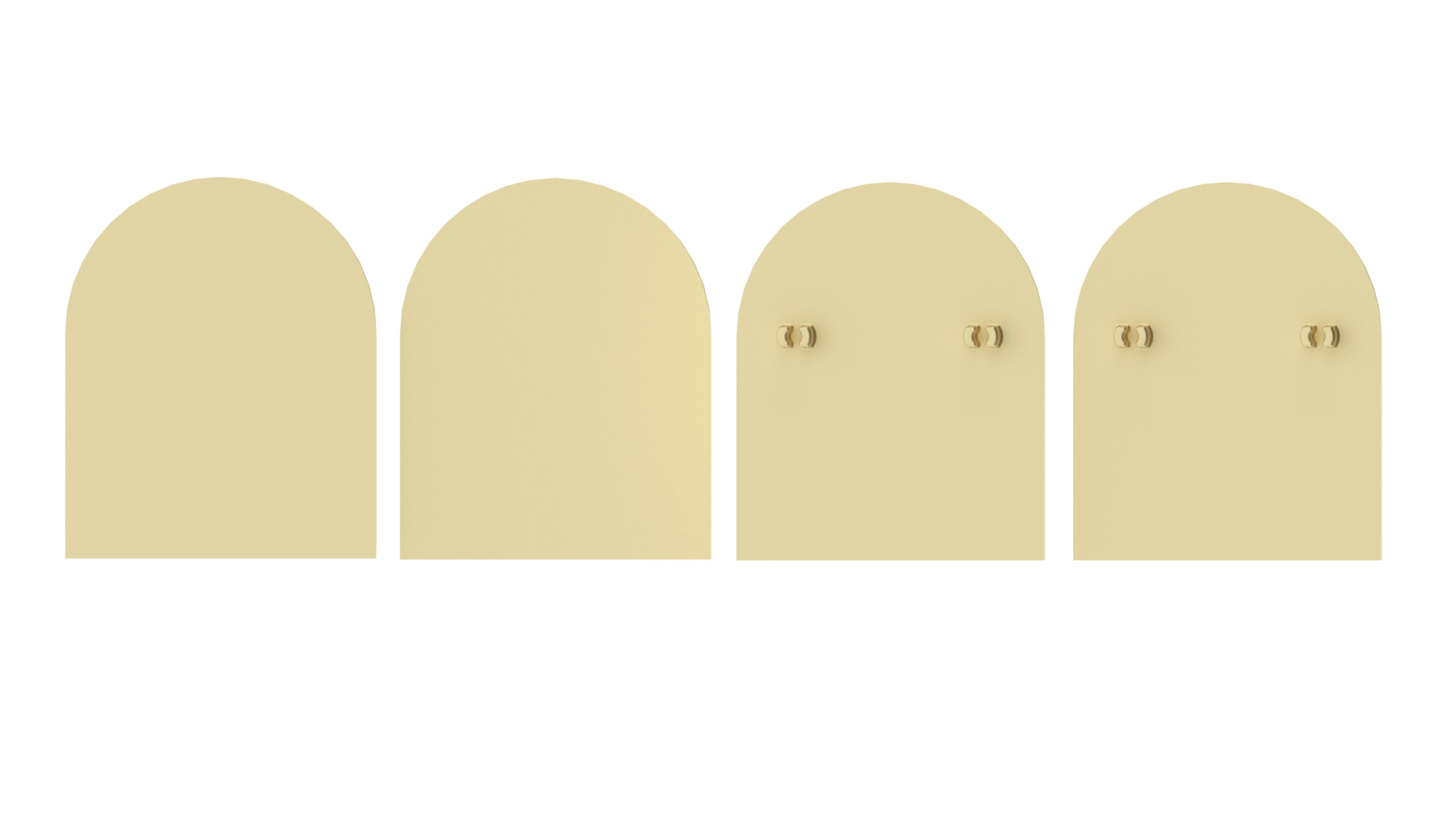 Комплект из 4 шт декоративных накладок ELEMENTIS для скрытых петель ELM5000,пластик, золото матовое. Рис. 1