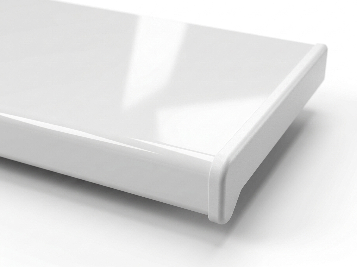 Подоконник древесно-пластиковый Moeller LD S 30 /450/ белый глянец /6,0м/. Рис. 1