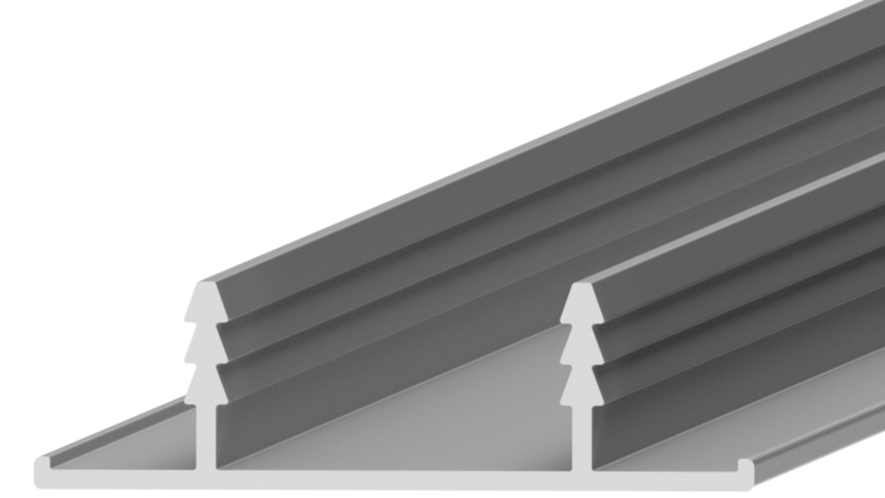 Профиль кромка дверного полотна, алюминий, L=6100 мм, серебро.