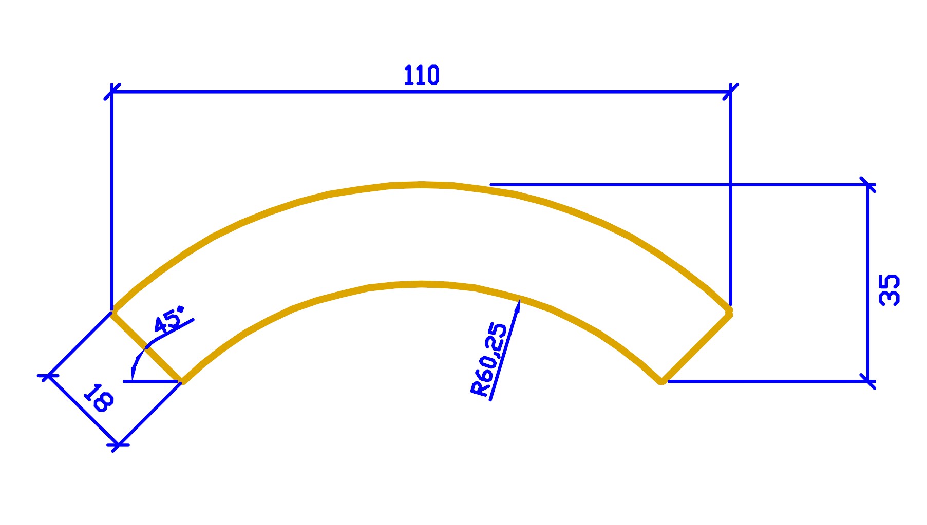 Профиль MP-1190 МДФ AGT  35*110*2800 мм толщина 18мм, радиусный,. Рис. 2
