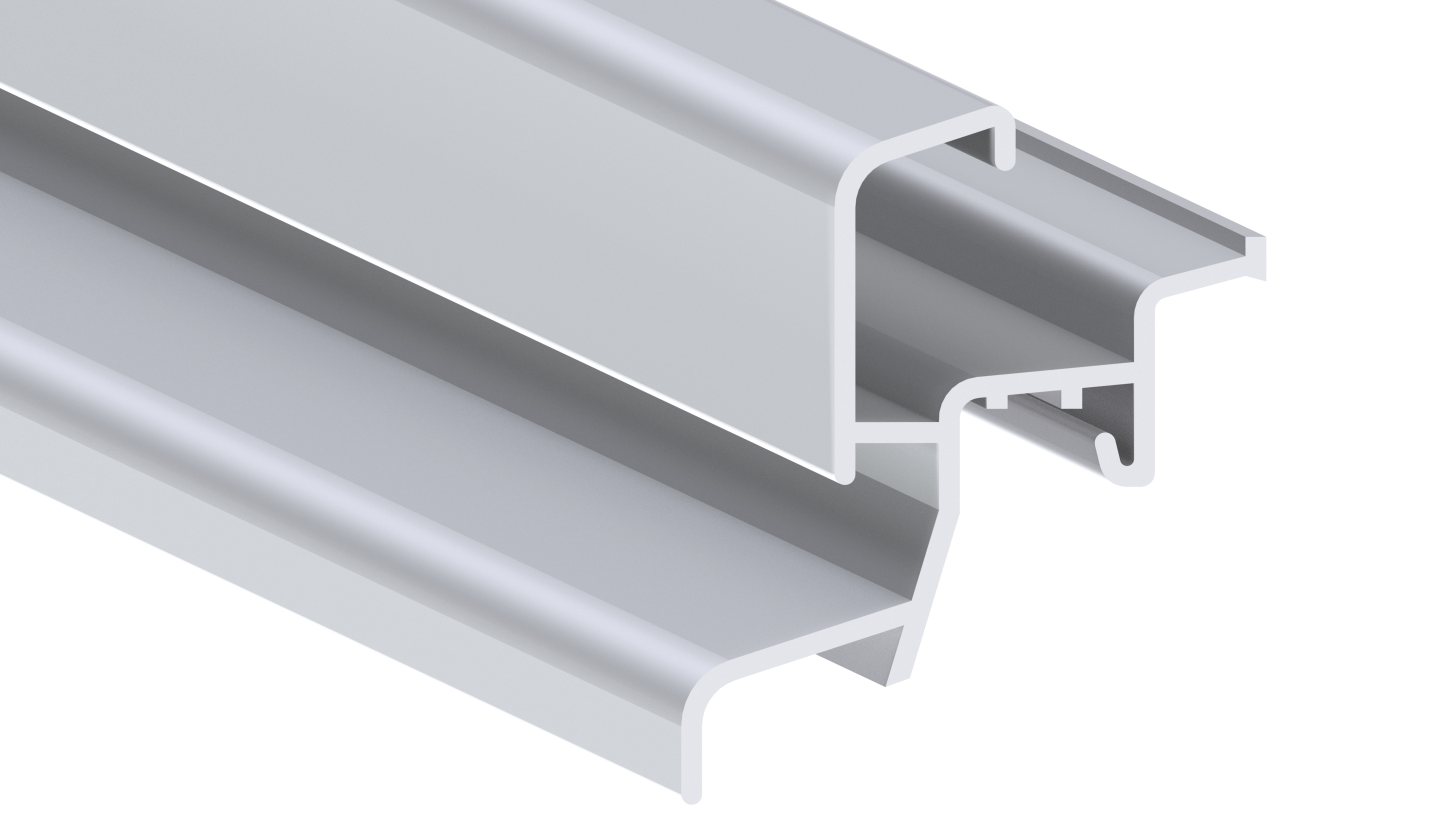 Профиль водоотводный (D22/20) 6м, алюминий, неокрашенный