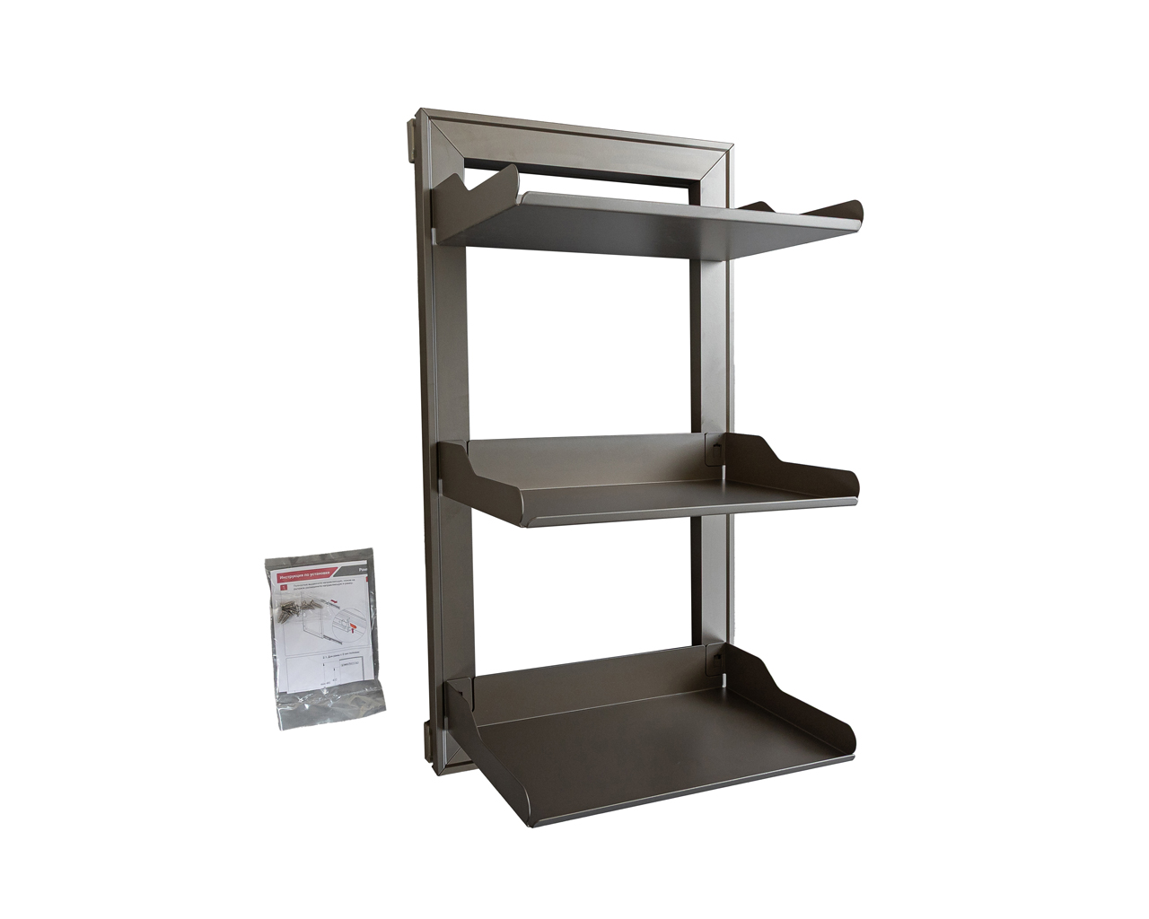 FIRMAX Рамка с боковым креплением, 3 полки 323х410х766 (ШхГхВ), серый. Рис. 1