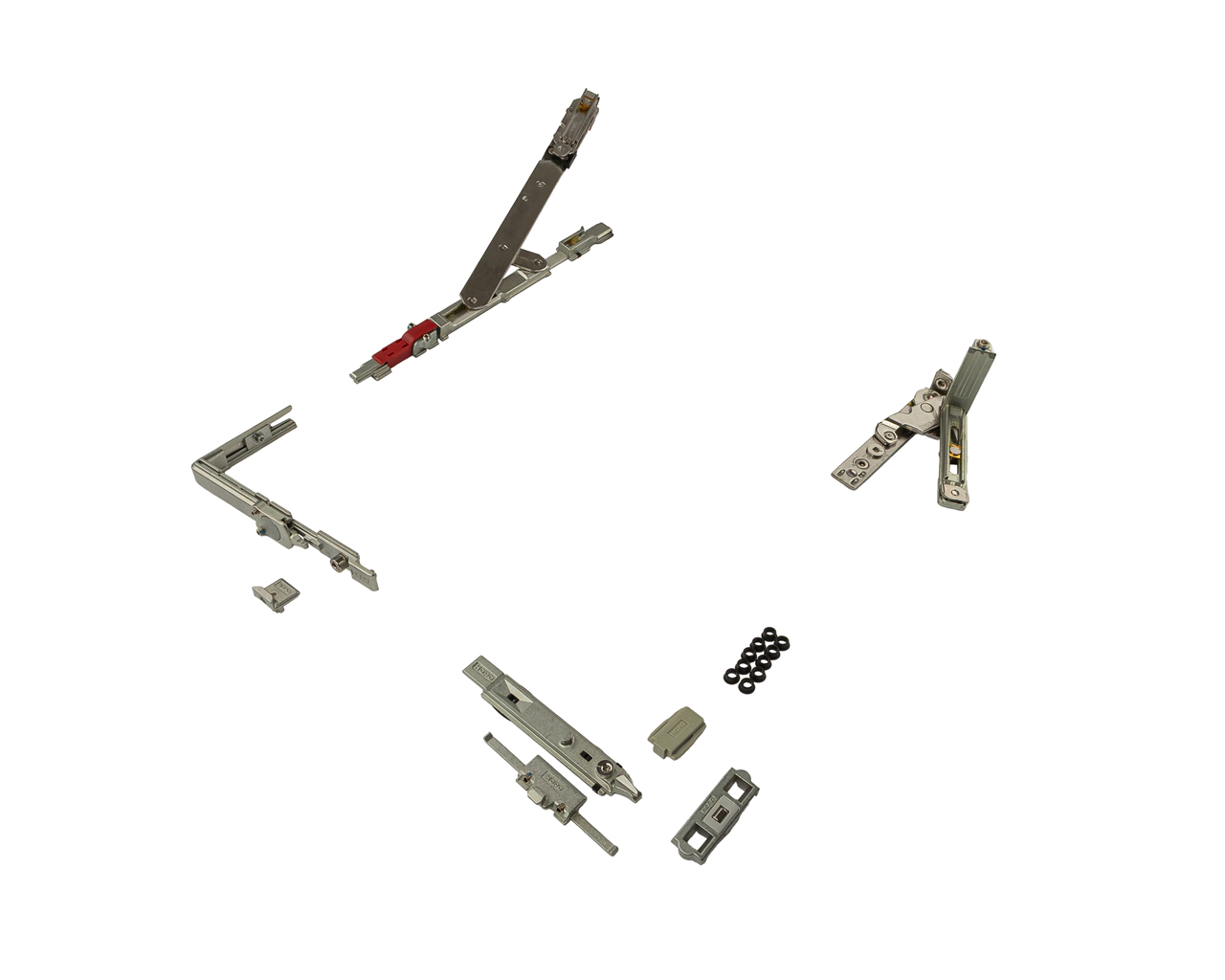Комплект поворотно-откидной (скрытые петли + запорные элементы), 90°, 475-1000 мм, V.01, правый, 100 кг. Рис. 2