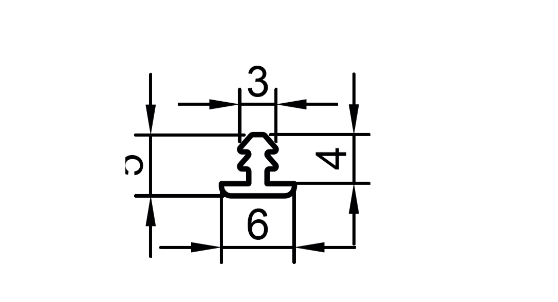 Профиль-молдинг дверной, алюминий, L=3100 мм, серебро. Рис. 1