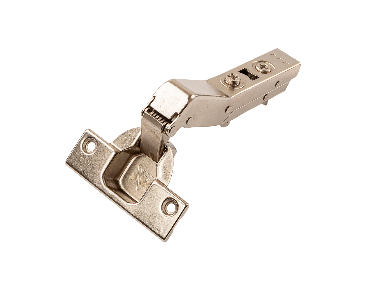 Петля для угловых дверей +45° Alphalux Titan Clip-On, Soft-Close, угол открывания 100°, 52 мм, чашка 35 мм, никель. Рис. 1